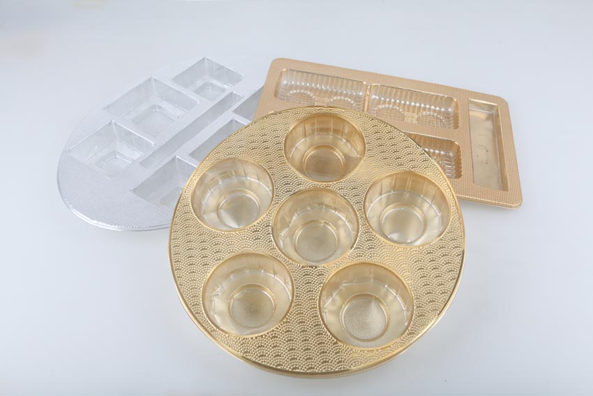 巧克力食品pet鍍金吸塑內托